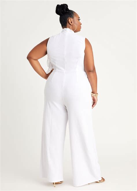 shein white jumpsuit|shein plus size white jumpsuit.